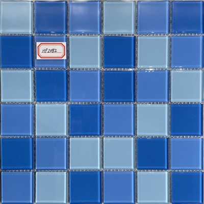kopen Waterdichte glazen zwembadmozaïektegels 303x303 mm mesh gemonteerd online vervaardiging