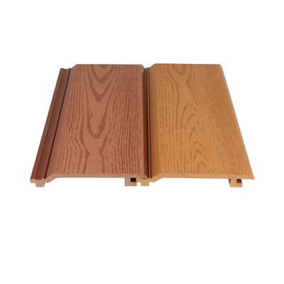 kopen Waterdicht 145x20.5mm Hout Plastic Composite bekleding Panel Bruin WPC Buitenwandpaneel Voor Tuin online vervaardiging