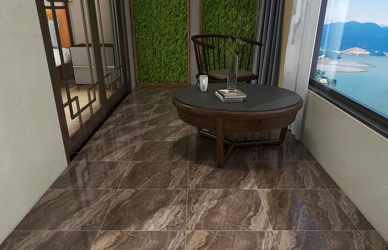kopen Eco-vriendelijke 400x400mm Mat geglazuurde keramische rustieke tegels voor balkon en binnenvloer Muurtegels donkerbruin voor badkamer online vervaardiging