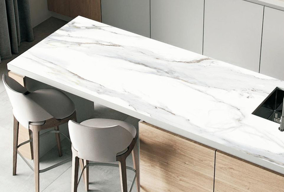 kopen Aanrecht 80x260cm gesinterde stenen platen Keuken Muur Rock vloertegel online vervaardiging