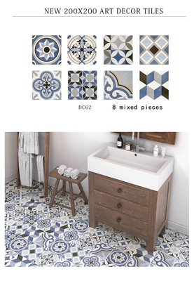 kopen Blauwe Keramische Rustieke Tegel 20x20cm voor Badkamer en Balkon online vervaardiging