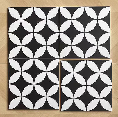 kopen Zwart en wit 20x20 cm keramische rustieke tegels voor binnenvloeren en -muren online vervaardiging