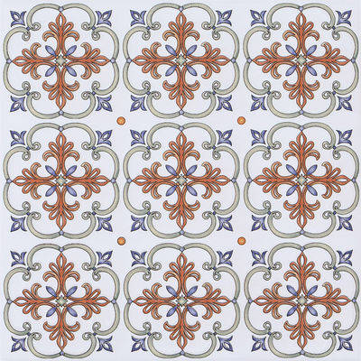 kopen Wit en rood encaustisch keramisch rustieke tegel 20x20 cm online vervaardiging