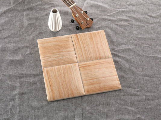 kopen Lichtgele Houtnerf Wandtegel 152x152mm Witte Body Klei online vervaardiging