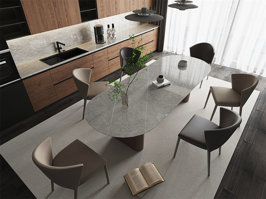 kopen Grijze 1420x2700mm gesinterde stenen platen voor appartement en slaapkamer online vervaardiging