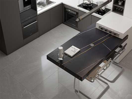 kopen Zwart Duurzame Mat Gesinterde Steenplaten 1470x2700mm Voor Huis en Badkamer online vervaardiging