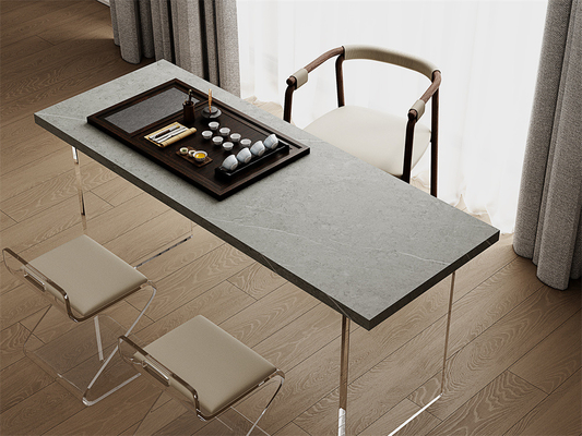 kopen Rectangular Grey Matt 1420x2700mm gesinterde stenen platen voor woonkamer en bureaublad online vervaardiging