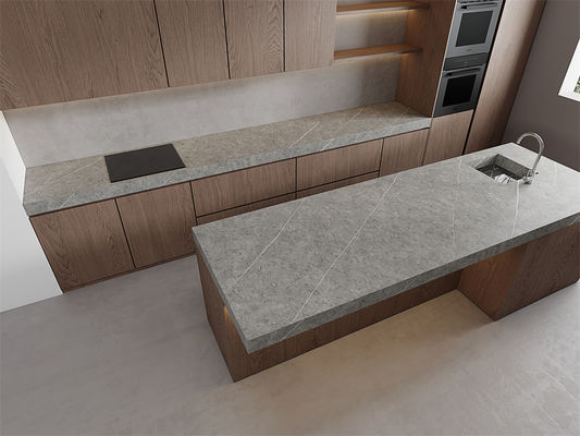 kopen Grijze Matte Gesinterde Steenplaat 1420x2700mm voor Hotelmuren online vervaardiging