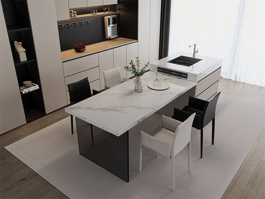 kopen Matt Moderne binnenvloer Carrara gesinterde stenen platen voor huis 1420x2700mm online vervaardiging