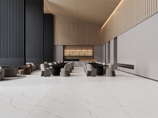 kopen Grade AAA Carrara 1420x2700mm Matte gesinterde stenen plaat voor eetkamer online vervaardiging