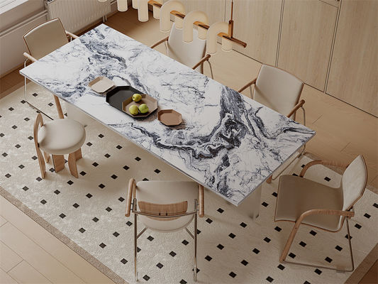kopen Gepolijste gesinterde stenen plaat 1600x3200 mm voor eetkamer online vervaardiging