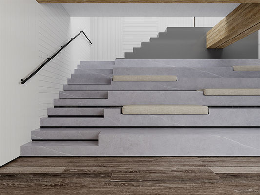 kopen 1600x3200mm Matt Gray gesinterd stenen plaat voor eetkamer online vervaardiging