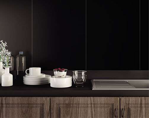 kopen Zwarte geglazuurde porseleinen muurtegels 600x1200mm Indoor AAA-klasse online vervaardiging