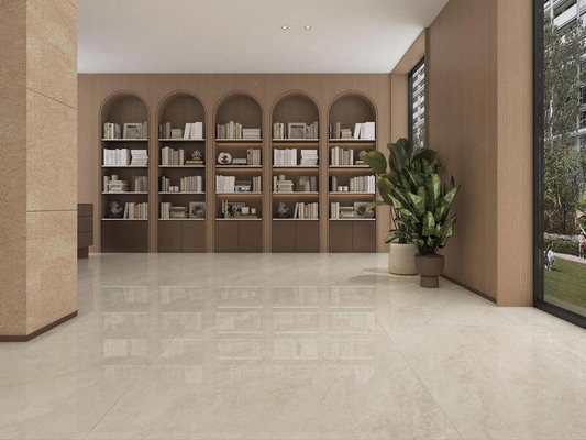 kopen Beige zuurbestendige 1200x1200mm Geen vervaging Inwendige muur Gelast gepolijst porseleinen tegel Voor hotel online vervaardiging