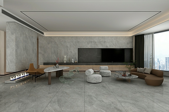 kopen Grijze elegante buitenmuur en binnenvloer 900x1800x9mm geglazuurde gepolijste porseleinen tegels voor renovatie en project online vervaardiging