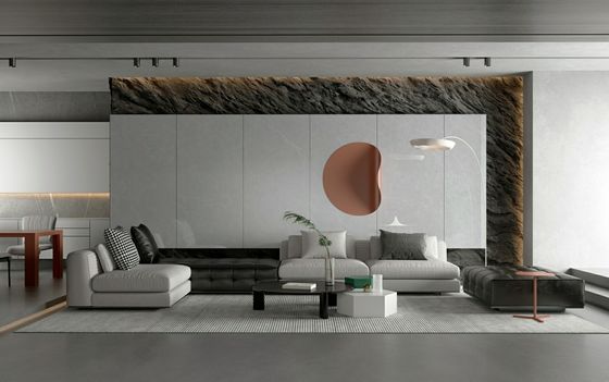 kopen 900x1800mm Gepolijste Geglazuurde Porseleinen Tegel Grijs Krasbestendig online vervaardiging