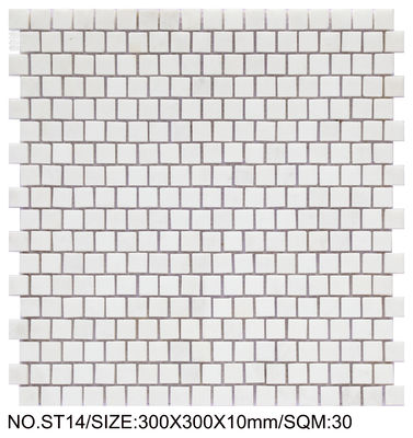kopen Witte elegante natuursteenmozaïek van 300x300 mm voor herbouw en woonkamer online vervaardiging
