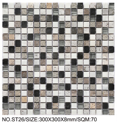 kopen Elegant en duurzaam vierkant 300x300mm natuursteen mozaïek voor slaapkamer en kantoor online vervaardiging