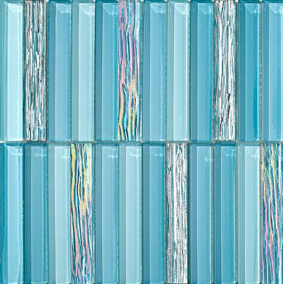 kopen Firebrick 300x300mm blauw glas mozaïek voor hotel en woonkamer vlekbestendig online vervaardiging