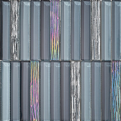 kopen Decoratieve en Stijlvolle Grijze 300x300mm Interieur Wand Glasmozaïeken voor Appartementen en Renovatieprojecten online vervaardiging