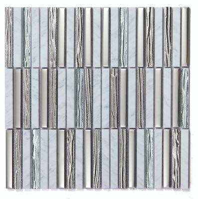 kopen Inwendige muur 282x294mm Grijze, krasbestendige en waterdichte natuursteenmozaïeken voor badkamer en hotel online vervaardiging