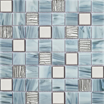 kopen Blauwe Slijtvaste en Vlekbestendige 304x304mm Interieur Wand Glasmozaïeken Voor Zwembad online vervaardiging