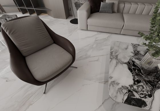 kopen Carrara 1mx1m Vuurvaste Baksteen Moderne Binnen Vloer Gepolijste Geglazuurde Porseleinen Tegel Voor Woonkamer en Decoratie online vervaardiging