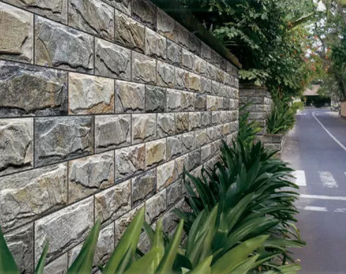 kopen 3 de dimensionale 9.6mm Openluchtsteenbekleding betegelt Lichtgrijze 20x40cm Ceramische Muur online vervaardiging