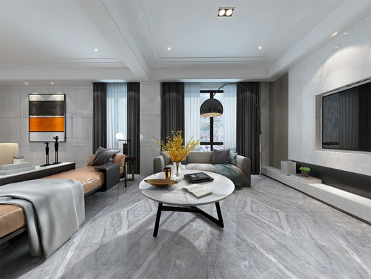 kopen 9.8mm SGS poetste Verglaasde Tegels Gray Big Format Marble Porcelain 800x800mm op online vervaardiging