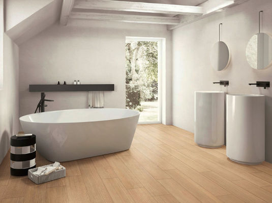 kopen Beige Houtnerf Porseleinen Tegel 150x900mm 0,05% Absorptie online vervaardiging