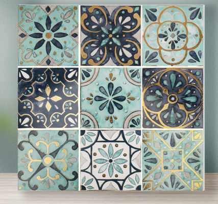 kopen PRIMERA 8.2mm Gouden Zilveren Lijn 20x20cm van Crystal Polished Tile Decorative Green online vervaardiging