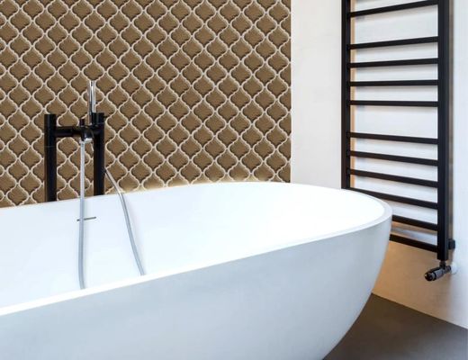 kopen Bruine Lantern Mosaïek Glastegel Matt 250x270mm Zwembad Decoratie online vervaardiging