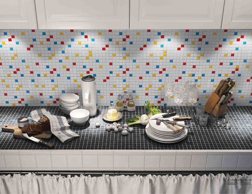 kopen Inkjet verglaasde Glanzende 8mm Decoratieve Mozaïektegels Art Colorful Porcelain Fadeless online vervaardiging