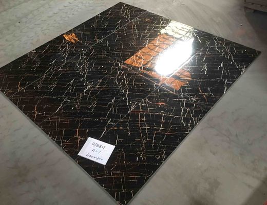 kopen 400x800mm Opgepoetste Verglaasde Tegels, 7.8mm 6pcs/ctn van de Vloertegels van de Porseleinmuur de Gouden Lijn online vervaardiging