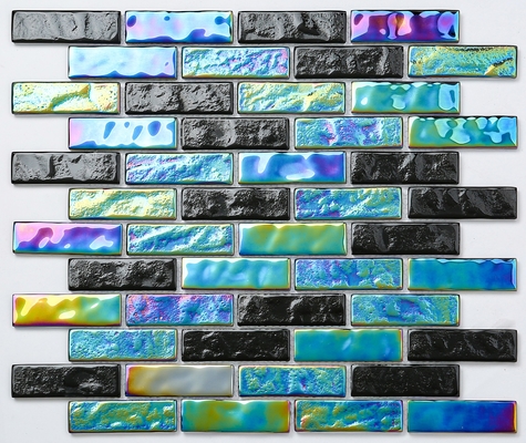 kopen Blauwwit Glanzend Klei Mosaïektegels 300x300mm AAA-klasse online vervaardiging