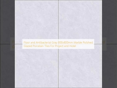 Vloer en antibacteriële grijs 800x800mm Marmer gepolijst geglazuurd porseleinen tegels voor project en hotel