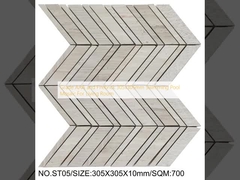 Kwaliteit AAA en Vuursteen 305x305mm Zwembadmozaïek