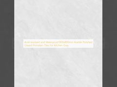 Zuur- en waterbestendige 800x800mm Marmer Gepolijste Geglazuurde Porseleinen Tegels Voor Keuken Grijs