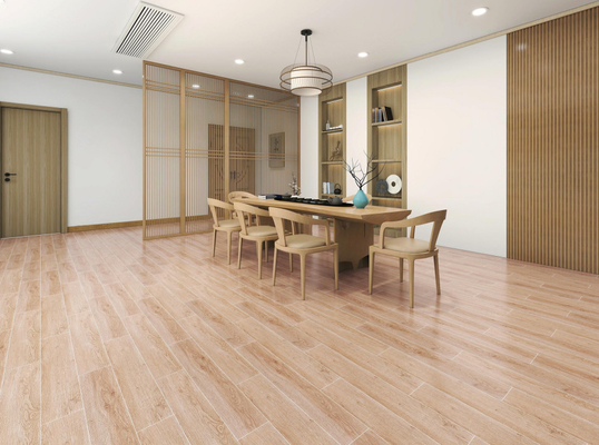 ISO9001 het houten Porselein betegelt Kaki Strook voor Slaapkamer 15*90cm van de Muurkeramische tegels van de Flatvloer Decoratie 0.95cm