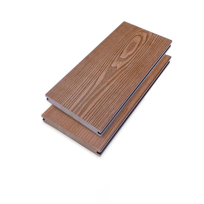 Slijtvaste WPC Decking scheept 145x22cm 3D Stevige diep In reliëf gemaakte Zwembadvloer in
