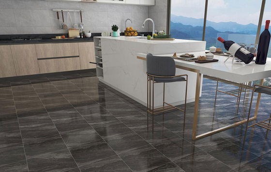 Firebrick 400x400mm Donkergrijze geglazuurde mat keramische rustieke tegels voor woonkamer en binnenvloerwandtegels voor badkamer