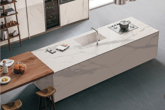 AAA 160x320cm Rock Floor Tile Gesinterd Steen Slab Wit Tv Achtergrond Muur Office Desk Top