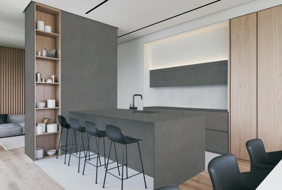 Luxe gesinterde stenen platen 800x2600x12mm Grote rotspaneel Keuken Bureaublad Schoon