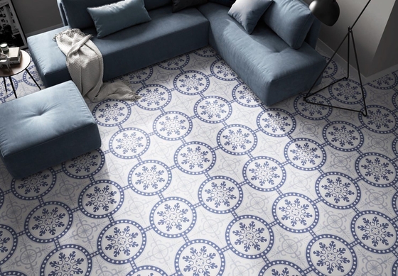 Antibacteriële 250x250mm binnenvloertegel voor woonhuisdecoratie en lichtblauwe keramische rustieke tegels voor badkamer