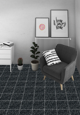 Duurzaam zwart 250x250mm wandtegel voor woonkamer en W.A 6% vloer keramische rustieke tegel voor decoratie