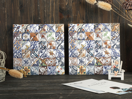300x300 mm kleurrijke keramische rustieke tegels voor badkamervloer en muur