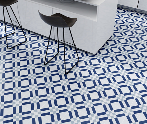 200x200mm waterdichte muur keramische rustieke tegels voor balkon en blauw en wit binnenvloertegels voor badkamer