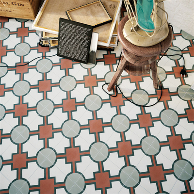 Encaustic 200x200mm vloer keramische rustieke tegels voor badkamer en antibacteriële decoratieve wandtegels voor kantoor