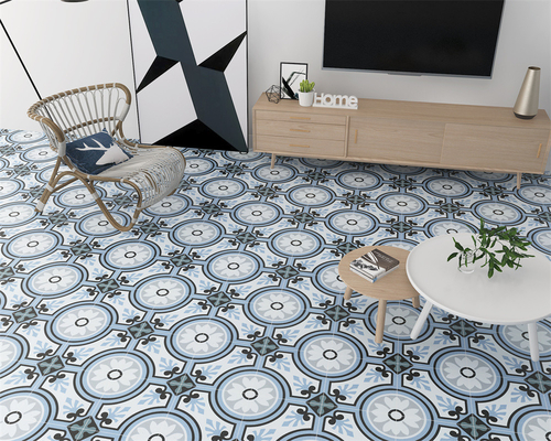 Blauwe 200x200 mm milieuvriendelijke keramische rustieke tegels voor woonkamer en duurzame wandtegels voor keuken