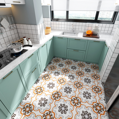 Firebrick Flower Bruin En Grijz 20x20cm Vloer En Muur Keramische Rustieke Tegels Voor Badkamer En Keuken